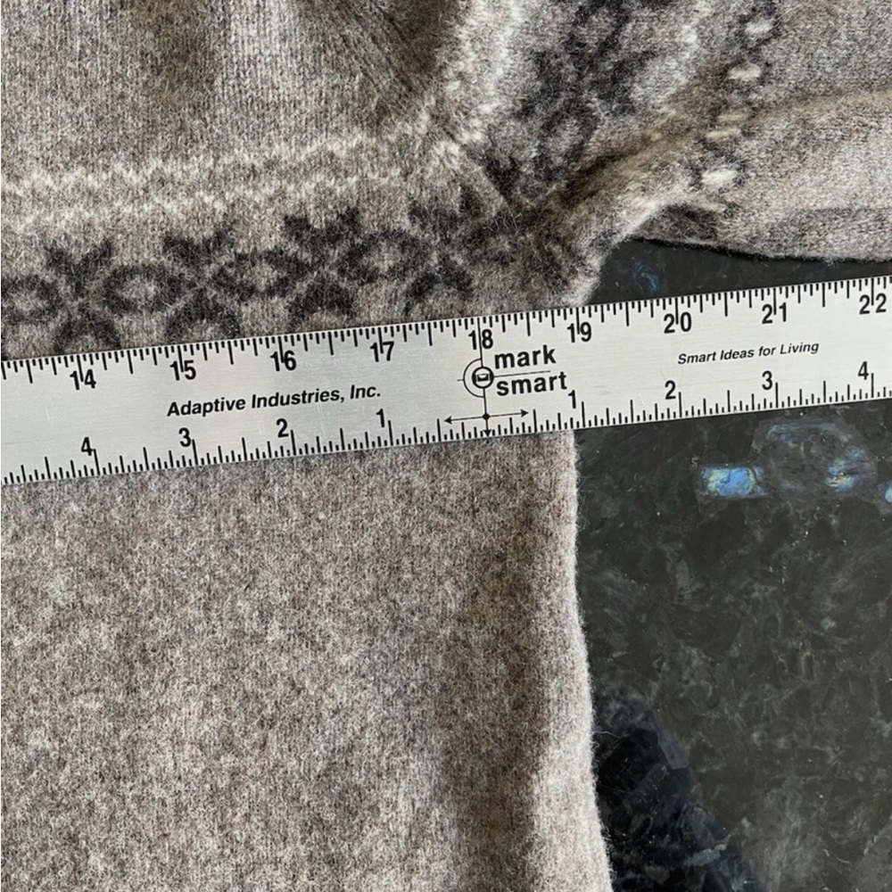 Vintage J. Crew 100% Lambs Wool Sweater Quarter Zip Sweater Nordic Fair Isle - Picture 7 of 11